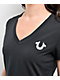 True Religion Crystal Black V-Neck T-Shirt - Thumbnail image 3 of 4