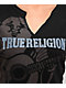 True Religion Crystal Buddha Logo Black Notch Rib Crop T-Shirt - Thumbnail image 2 of 3