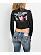 True Religion Crystal Buddha No.1 Black Long Sleeve Crop T-Shirt - Thumbnail image 1 of 4