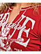 True Religion Crystal Buddha Notch Rib Crop T-Shirt - Thumbnail image 4 of 4