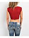 True Religion Crystal Buddha Notch Rib Crop T-Shirt - Thumbnail image 2 of 4