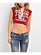 True Religion Crystal Buddha Notch Rib Crop T-Shirt - Thumbnail image 1 of 4