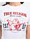True Religion Crystal Buddha White Crop T-Shirt - Thumbnail image 3 of 3