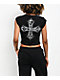 True Religion Crystal Cross Black Notch Crop T-Shirt - Thumbnail image 1 of 7