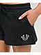 True Religion Crystal Embroidered Black Sweat Shorts - Thumbnail image 4 of 5