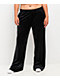 True Religion Crystal Horseshoe Black Straight Leg Velour Pants - Thumbnail image 5 of 6