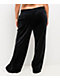 True Religion Crystal Horseshoe Black Straight Leg Velour Pants - Thumbnail image 6 of 6