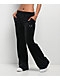 True Religion Crystal Horseshoe Black Straight Leg Velour Pants - Thumbnail image 1 of 6