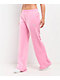True Religion Crystal Horseshoe Pink Velour Track Pants - Thumbnail image 3 of 5