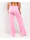 True Religion Crystal Horseshoe Pink Velour Track Pants - Thumbnail image 2 of 5