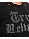 True Religion Crystal Logo Distressed Black Wash T-Shirt - Thumbnail image 4 of 4