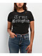 True Religion Crystal Logo Distressed Black Wash T-Shirt - Thumbnail image 1 of 4