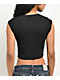 True Religion Crystal Logo Notch Rib Crop T-Shirt - Thumbnail image 2 of 4