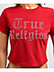 True Religion Crystal Logo Red Crop T-Shirt - Thumbnail image 3 of 4