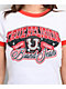 True Religion Crystal Logo White & Red Ringer Crop T-Shirt - Thumbnail image 2 of 3