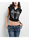 True Religion Crystal Logo Winged Notch Rib Crop T-Shirt - Thumbnail image 1 of 5