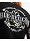 True Religion Crystal Metallic Buddha Notch Black T-Shirt - Thumbnail image 3 of 5