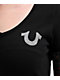 True Religion Crystal Metallic Buddha Notch Black T-Shirt - Thumbnail image 5 of 5
