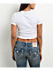 True Religion Crystal OG World Tour White Crop T-Shirt - Thumbnail image 2 of 4