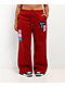 True Religion Crystal Patch Red Straight Leg Sweatpants - Thumbnail image 3 of 10