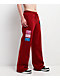 True Religion Crystal Patch Red Straight Leg Sweatpants - Thumbnail image 7 of 10