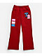 True Religion Crystal Patch Red Straight Leg Sweatpants - Thumbnail image 9 of 10