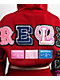True Religion Crystal Patch Shrunken Red Crop Zip Hoodie - Thumbnail image 6 of 8