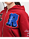 True Religion Crystal Patch Varsity Red Dahlia Crop Zip Hoodie - Thumbnail image 4 of 9
