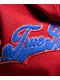 True Religion Crystal Patch Varsity Red Dahlia Crop Zip Hoodie - Thumbnail image 5 of 9
