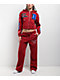 True Religion Crystal Patch Varsity Red Dahlia Crop Zip Hoodie - Thumbnail image 9 of 9