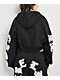 True Religion Crystal Patched Up Black Crop Zip Hoodie - Thumbnail image 2 of 5