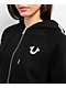 True Religion Crystal Relaxed Black Zip Hoodie - Thumbnail image 3 of 8