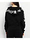 True Religion Crystal Relaxed Black Zip Hoodie - Thumbnail image 2 of 8