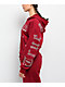 True Religion Crystal Relaxed Red Crop Zip Hoodie - Thumbnail image 5 of 8