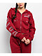True Religion Crystal Relaxed Red Crop Zip Hoodie - Thumbnail image 2 of 8