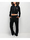 True Religion Crystal Shrunken Black Velour Zip Hoodie - Thumbnail image 4 of 4