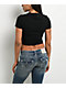True Religion Crystal Snake Black Crop T-Shirt - Thumbnail image 2 of 4