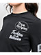 True Religion Crystal Sporty Black Long Sleeve Crop T-Shirt - Thumbnail image 3 of 6