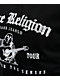 True Religion Crystal V Notch Black & White Raglan Long Sleeve Crop T-Shirt - Thumbnail image 4 of 4