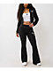 True Religion Crystal Wing Big T Black Flare Sweatpants - Thumbnail image 6 of 6