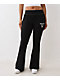 True Religion Crystal Wing Big T Black Flare Sweatpants - Thumbnail image 2 of 6