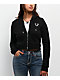 True Religion Crystal Wing Black Shrunken Zip Hoodie - Thumbnail image 1 of 2