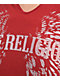 True Religion Crystal Wing Notch Rib Red Crop T-Shirt - Thumbnail image 3 of 3