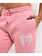True Religion Crystal Wing Pink Jogger Sweatpants - Thumbnail image 3 of 4