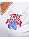 True Religion Crystal Wing Ribbed V Notch White Crop T-Shirt - Thumbnail image 4 of 4