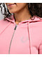 True Religion Crystal Wing Rosebud Crop Zip Hoodie - Thumbnail image 3 of 4