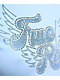 True Religion Crystal Wings Blue Crop T-Shirt - Thumbnail image 4 of 4