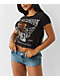 True Religion Distressed Black Cap Sleeve Crop T-Shirt - Thumbnail image 1 of 2
