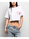 True Religion Embroidered Buddha White Crop T-Shirt - Thumbnail image 1 of 3