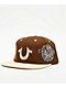 True Religion Embroidered Multi Logo Muse Dark Brown Snapback Hat - Thumbnail image 1 of 5
